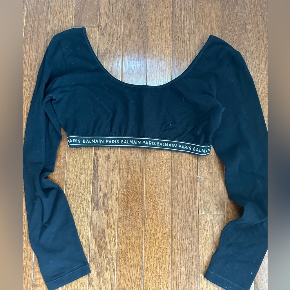 Cropped long sleeve Balmain top